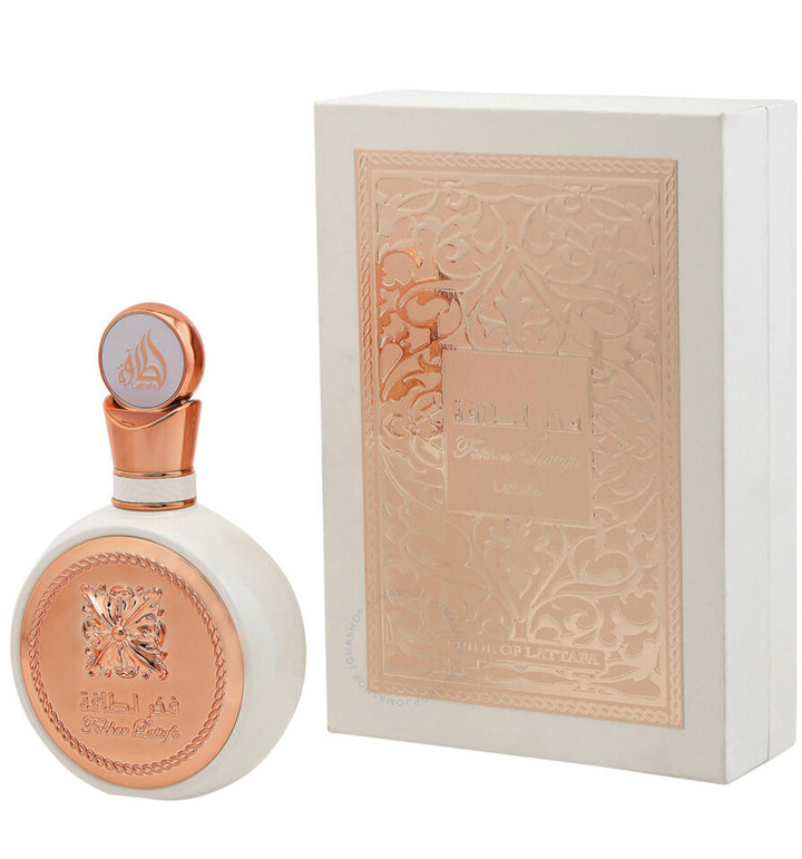 FAKHAR LATTAFA WOMEN'S WHITE & GOLD PROMO 3.4OZ 100ML