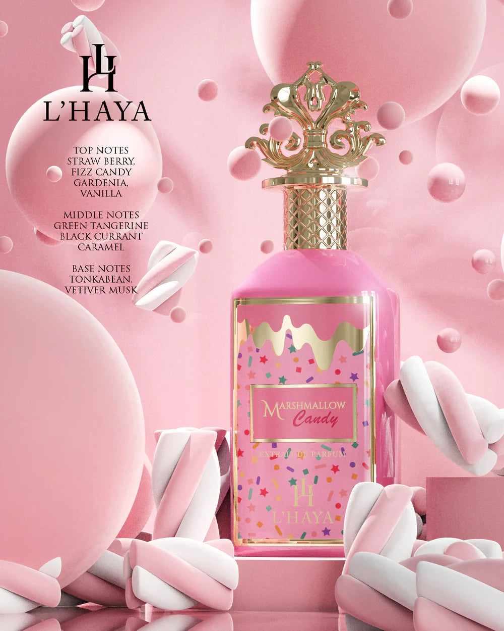 L’HAYA- MARSHSMALLOW CANDY- EXTRAIT THE PARFUM 100ml FOR WOMEN