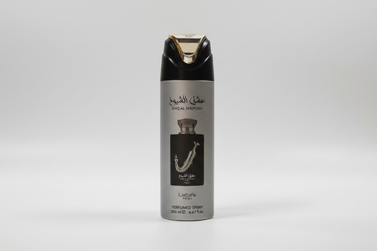 ISHQ AL SHUYUKH SILVER BODY SPRAY 20ML DESODORANT By LATTAFA