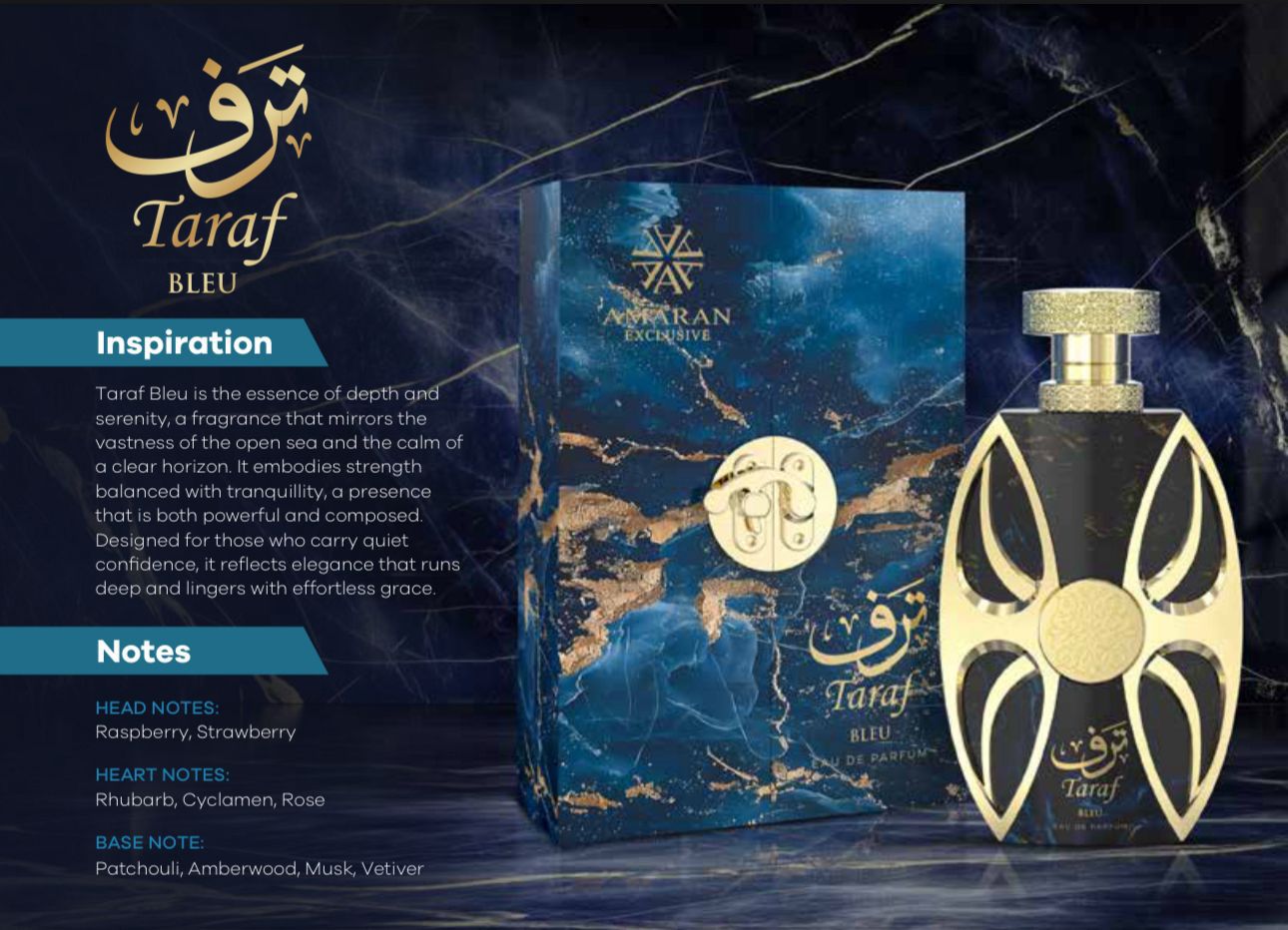 TARAF BLEU EXCLUSIVE EDP 100 ML BY AMARAN