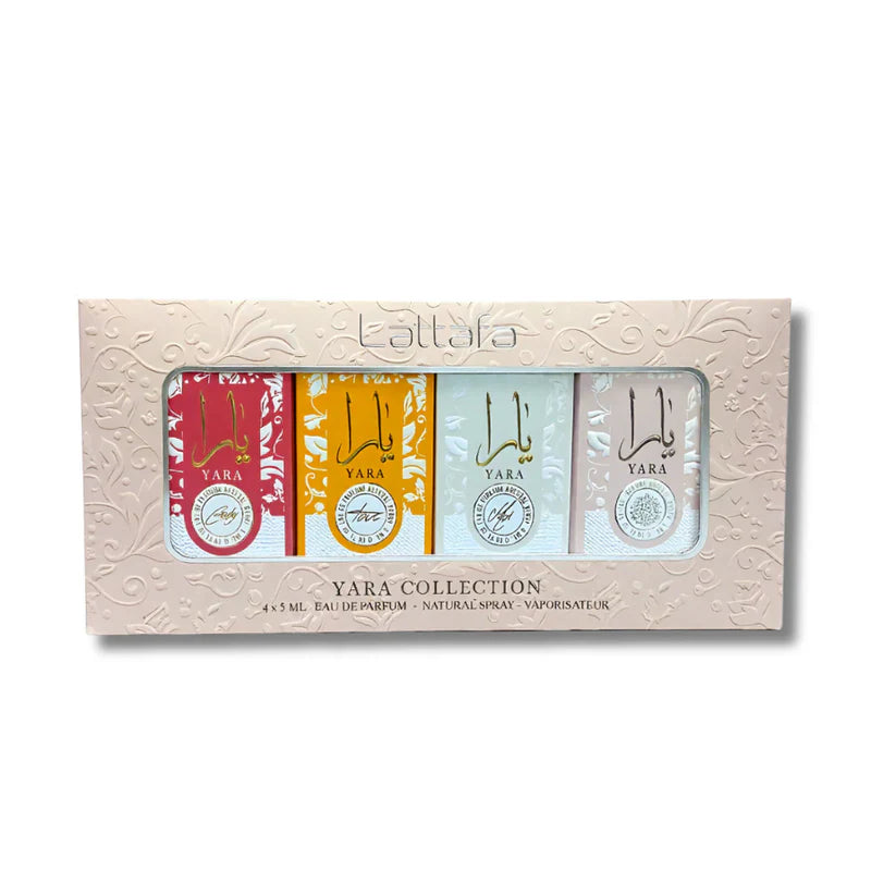MINI 5ML YARA MY COLLECTION YARA, MOI, TOUS & CANDY EAU DE PARFUM 4 PCS X 5ML FOR WOMEN