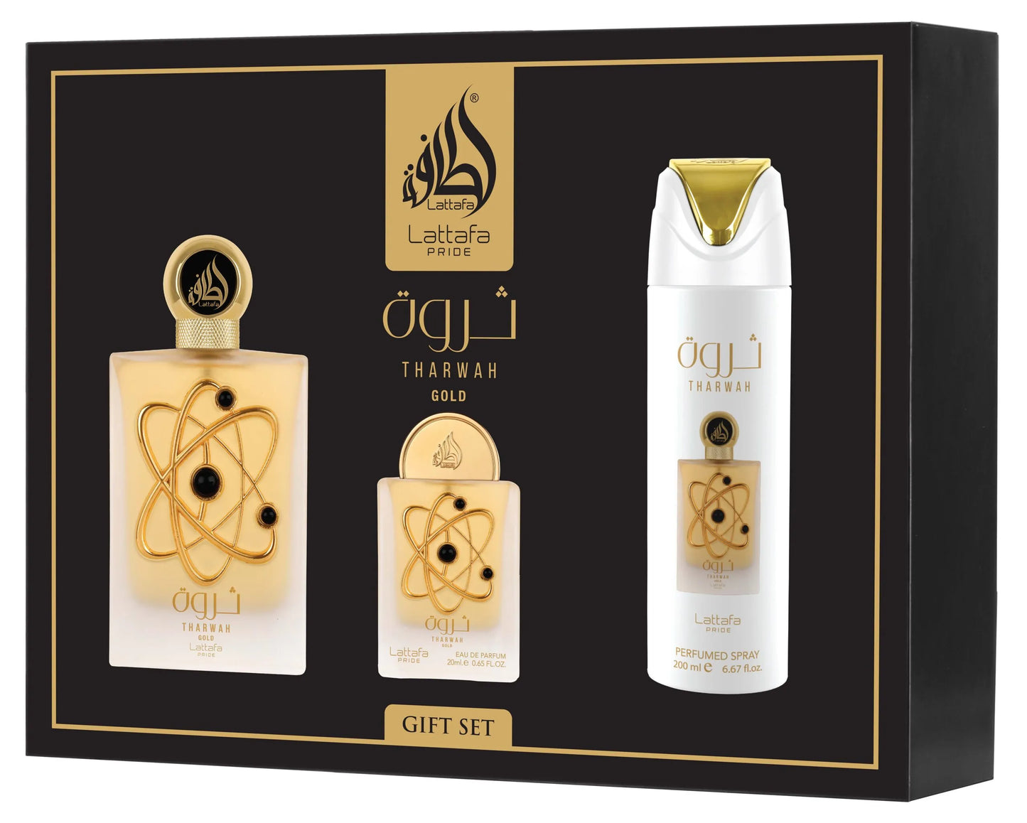 THARWAH GOLD GIFT SET 3PC EDP BY LATTAFA